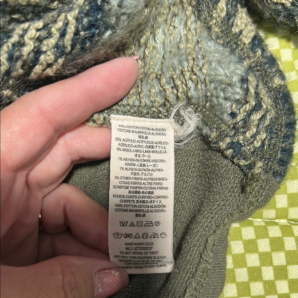 Free People Green Relaxed Long Sleeve Sweatshirt - Picture 8 of 9